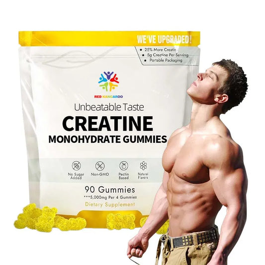 PowerForm Creatine Gummies – High-Potency 5000mcg Creatine Monohydrate for Muscle Growth, Strength & Cellular Energy Support (Men & Women)
