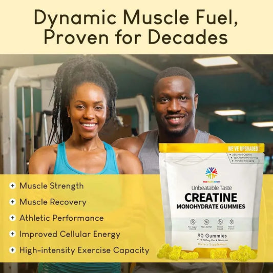 PowerForm Creatine Gummies – High-Potency 5000mcg Creatine Monohydrate for Muscle Growth, Strength & Cellular Energy Support (Men & Women)