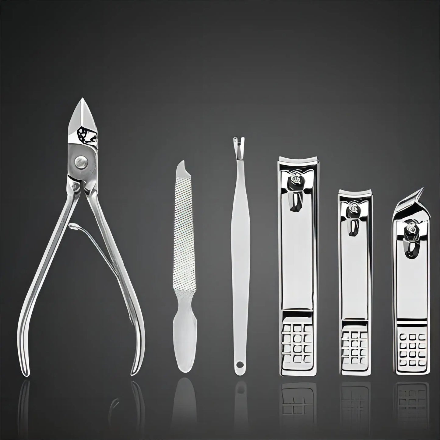 LUXTECH™ 19-Piece Precision Stainless Steel Manicure & Pedicure Kit – Professional Grooming Tools in Premium Leather Case